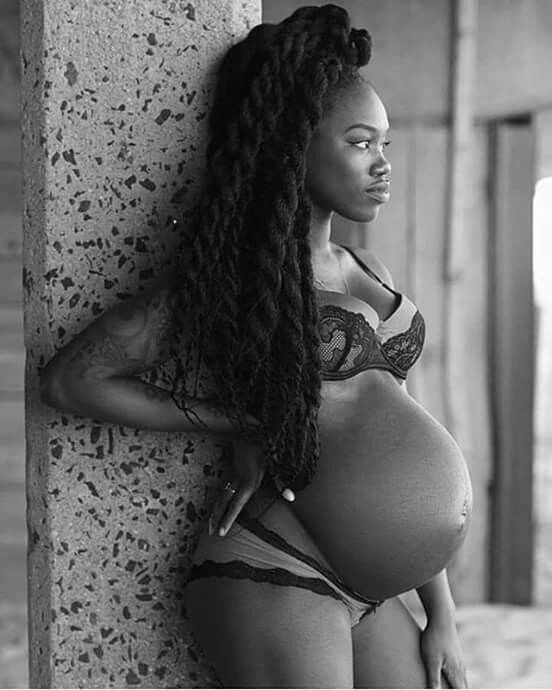 Beautiful black woman pregnant picture