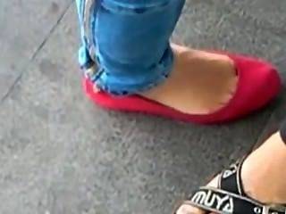 Flat shoes nylon