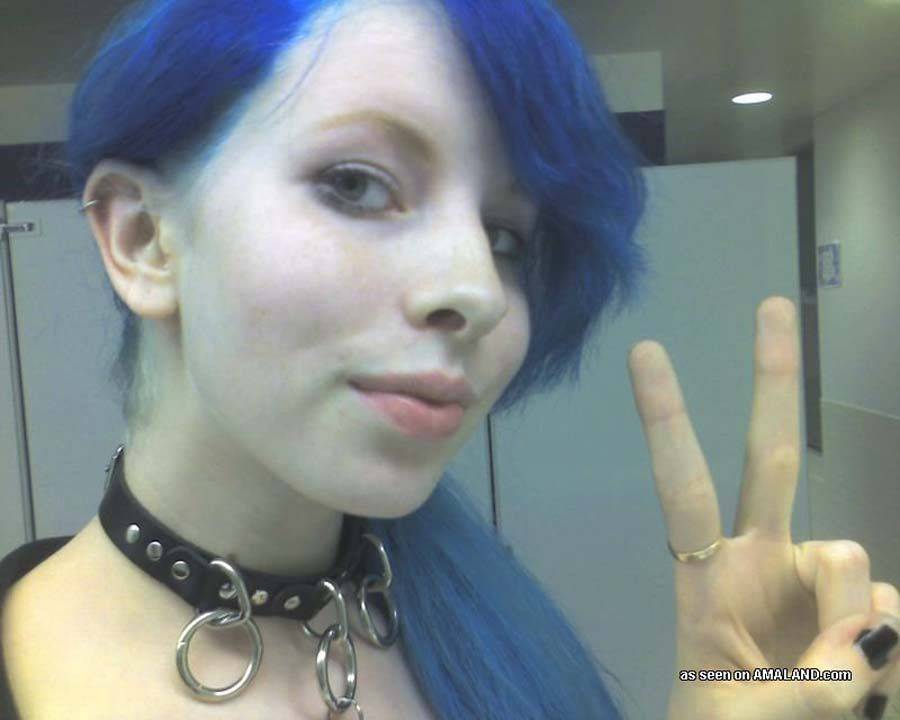Blue hair emo