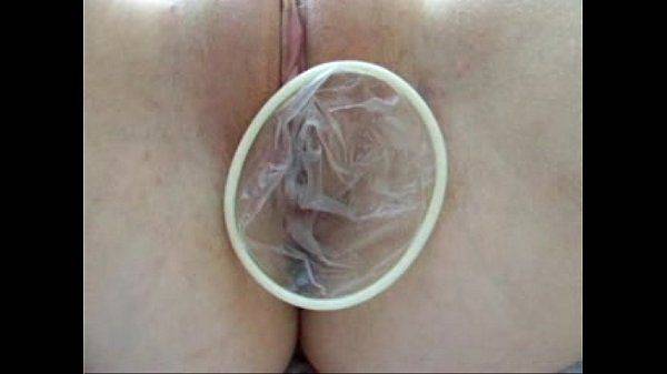 Naked girls with condom on